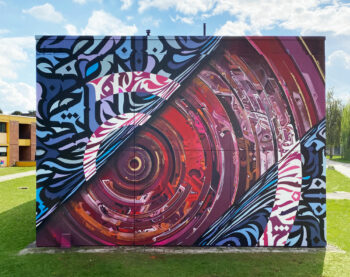 Racines, fresque murale Bruxelles avec Djamel Oulkadi