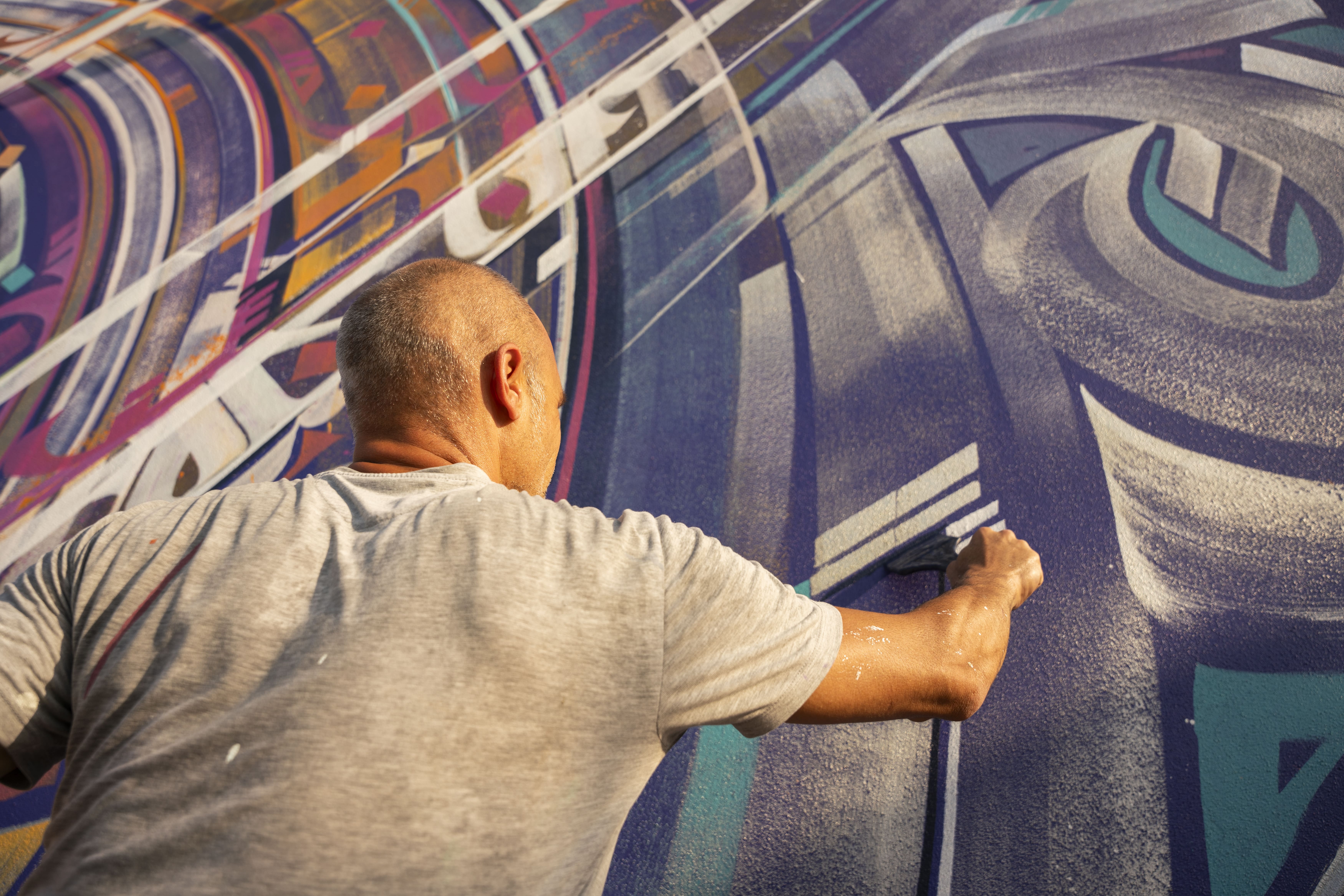 Fresque murale de 600m2 réalisée à Miami pour KUFA Gallery